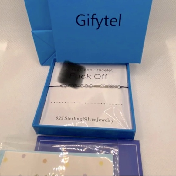 925 Silver Morse Code Bracelet - Picture 1 of 3